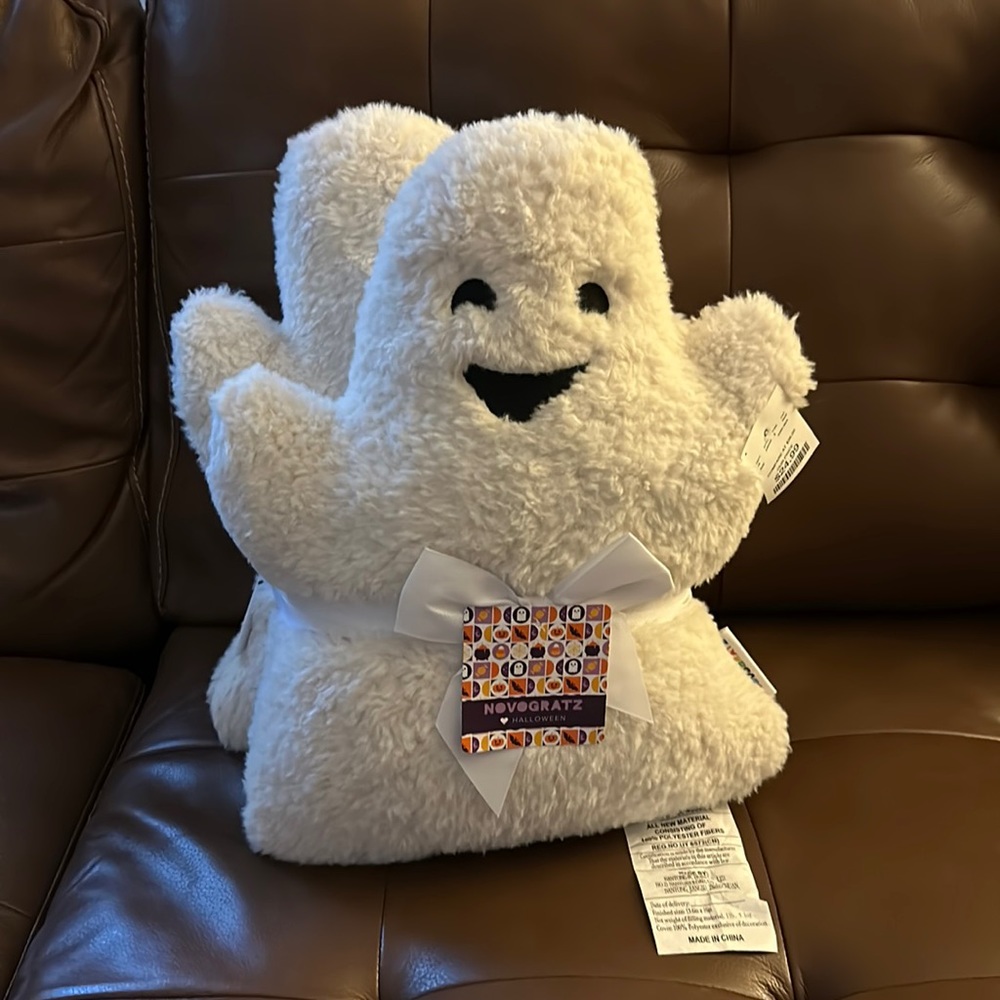 Set of ghost Sherpa pillows NWT